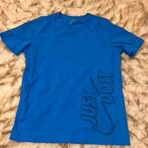 Blue Nike shirt!